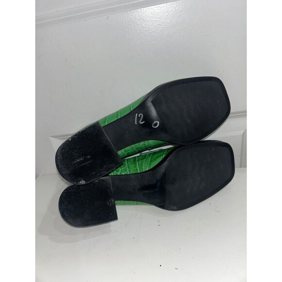 Coconuts Matisse Women’s Vintage Pace Square Toe Loafer size 8 Green Croc Emboss - Picture 3 of 9